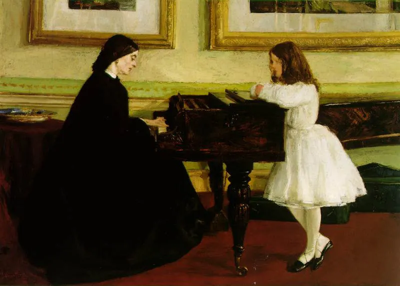 At the Piano (1858–59) by James McNeill Whistler, Taft Museum of Art